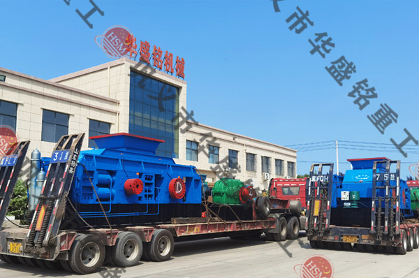 兩臺(tái)1810型液壓對輥制砂機(jī)發(fā)往河北秦皇島